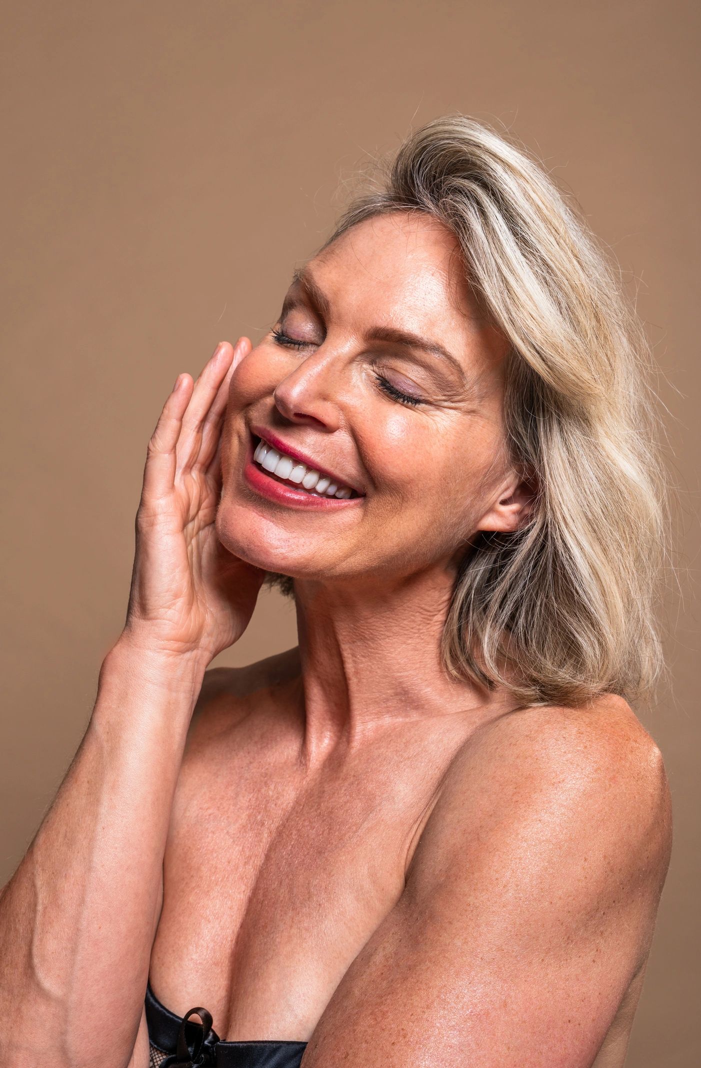 Portrait of a mature woman with a calm expression